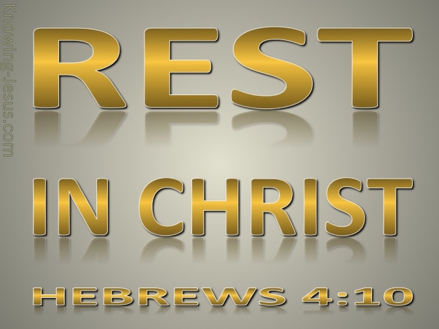 Hebrews 4:11 Be Diligent To Enter Into Rest In Christ (gray)